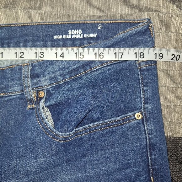 Nicole Miller Soho High Rise Ankle Skinny Distressed Jeans Size 16 - Picture 8 of 10